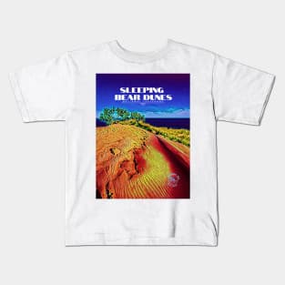 Sleeping Bear Dunes National Lakeshore Poster Kids T-Shirt